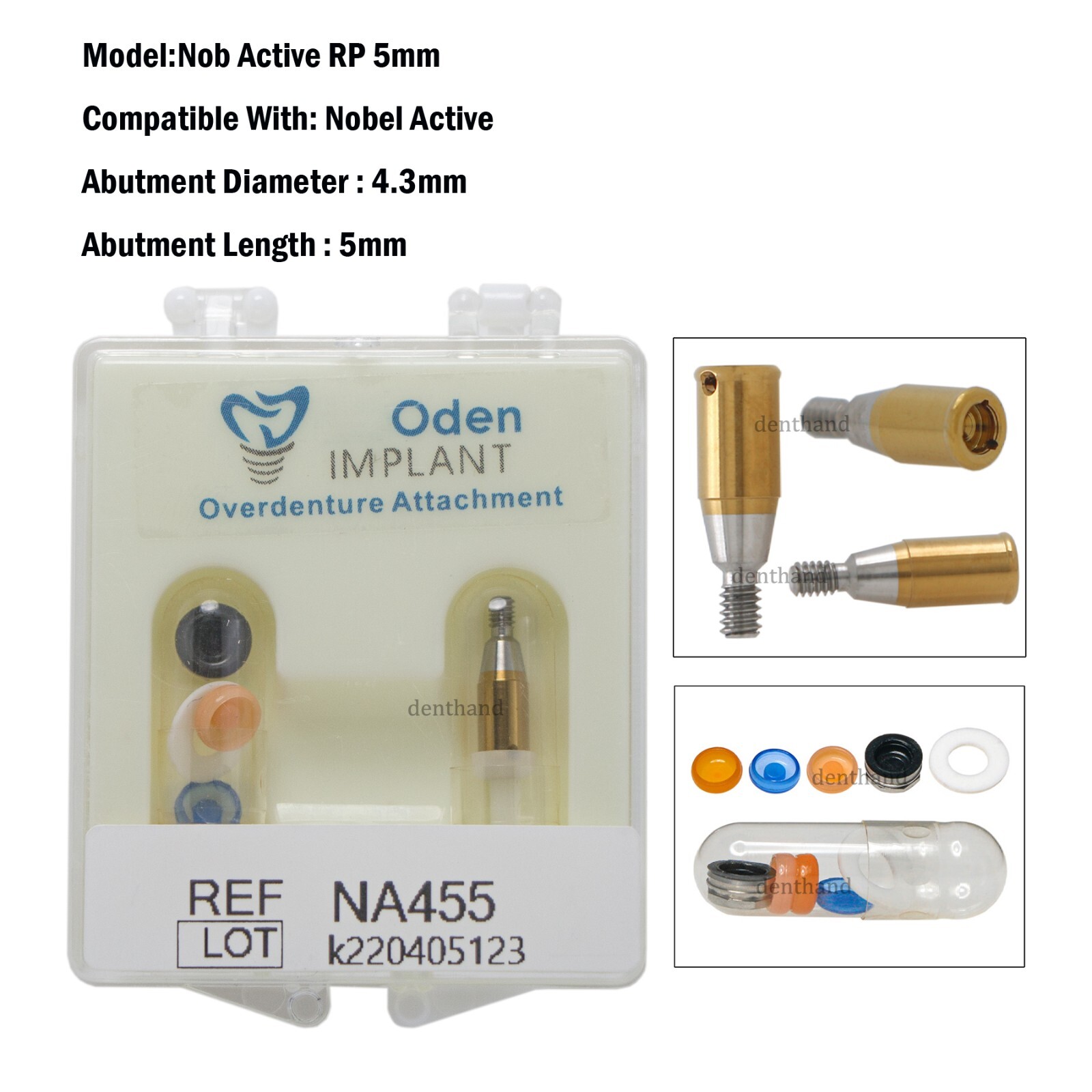 Dental Nobel Biocare Active Locator Abutment NP/RP Conical Titanium 1-5mm Height