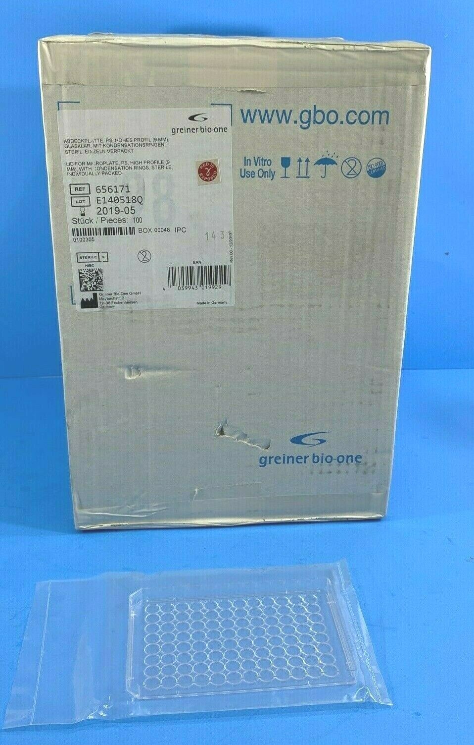Greiner Bio-One Microplate Lid 96 Well High Profile Total of 100 Lids