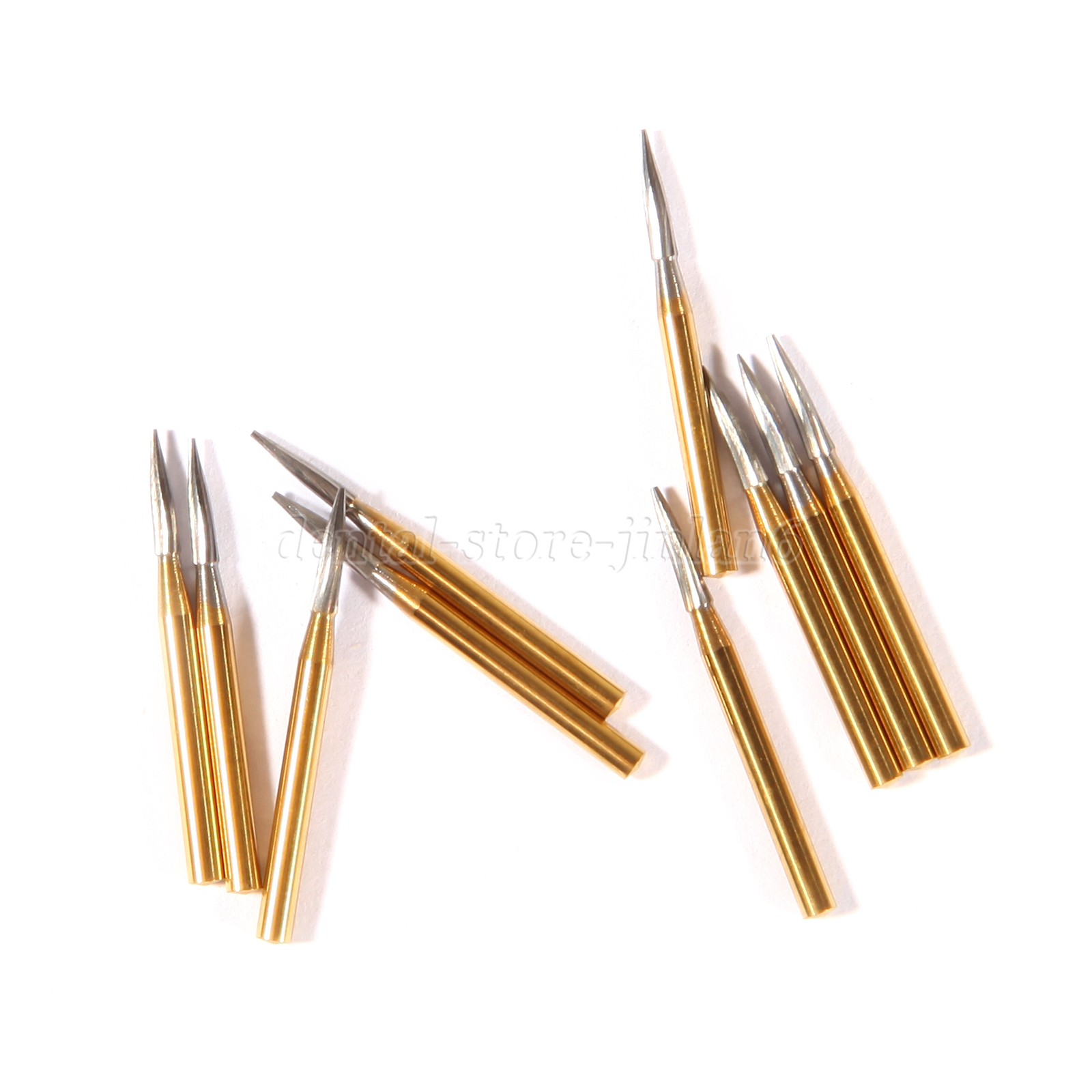 10 pcs Dental Tungsten Steel Carbide Burs FG 7902 for High Speed Handpiece