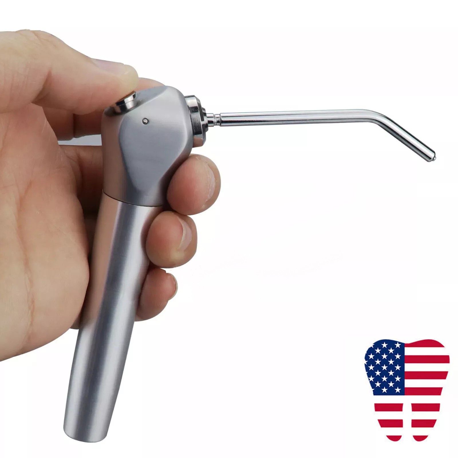 Dental 3 Way Air Water Spray Triple Syringe Handpiece w/ 2 Nozzles Tips Tubes US