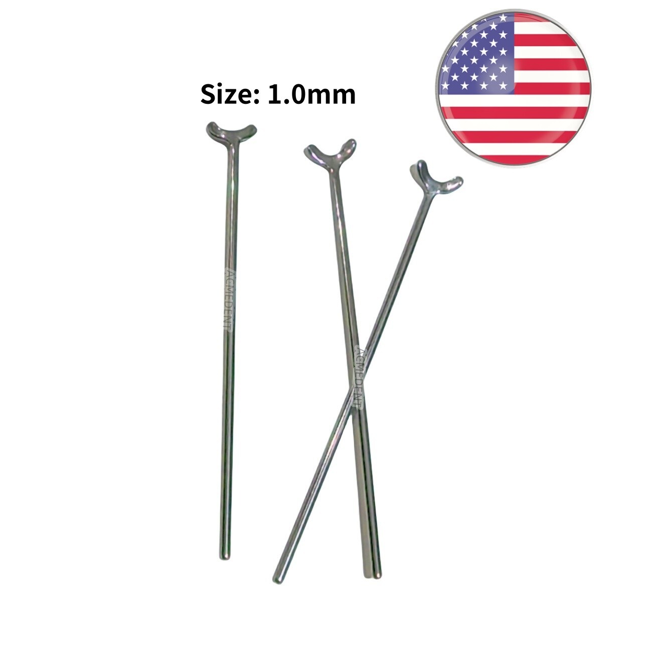 20Pcs 1.0mm Dental Ball Retainer J Clasp Oblique Clasps Bars Y-Type Scheu Style
