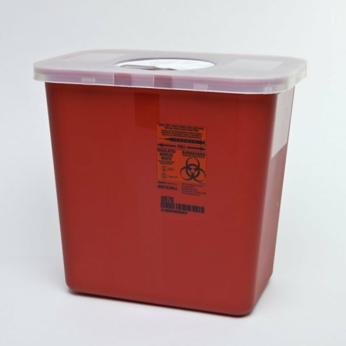 Sharps Disposable Biohazard Container, 2 Gallon, Red, #8970
