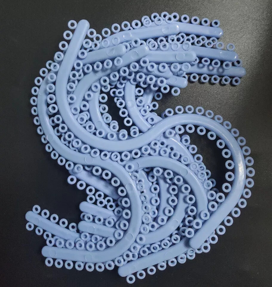 4 Packs/2800pcs Dental Orthodontic Braces Separate Ligature Ties S Ring Rubber