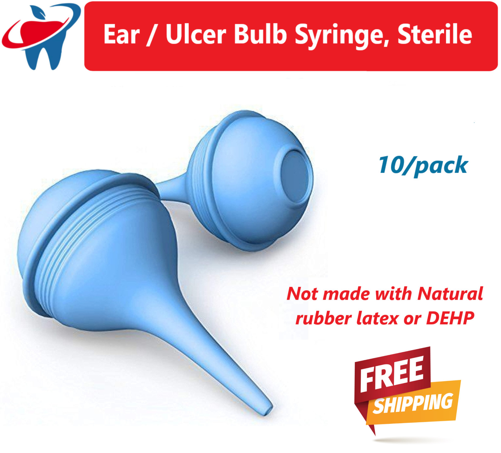 10 Pack – NEW INFANT BABYNEWBORN BULB EAR SYRINGE STERILE SOFT LATEX-FREE 2 OZ