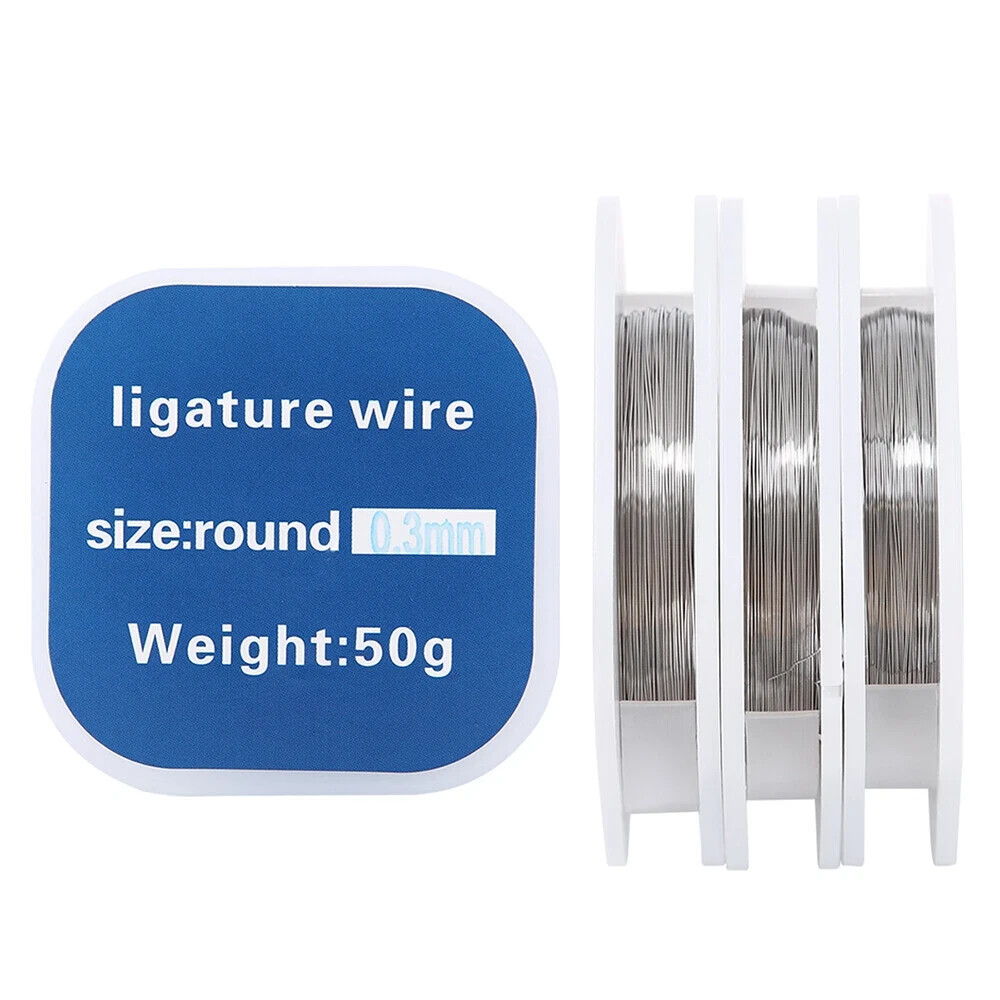 Dental Stainless Steel Orthodontic Wire Line Ligature Wires 0.20/0.25/0.30mm
