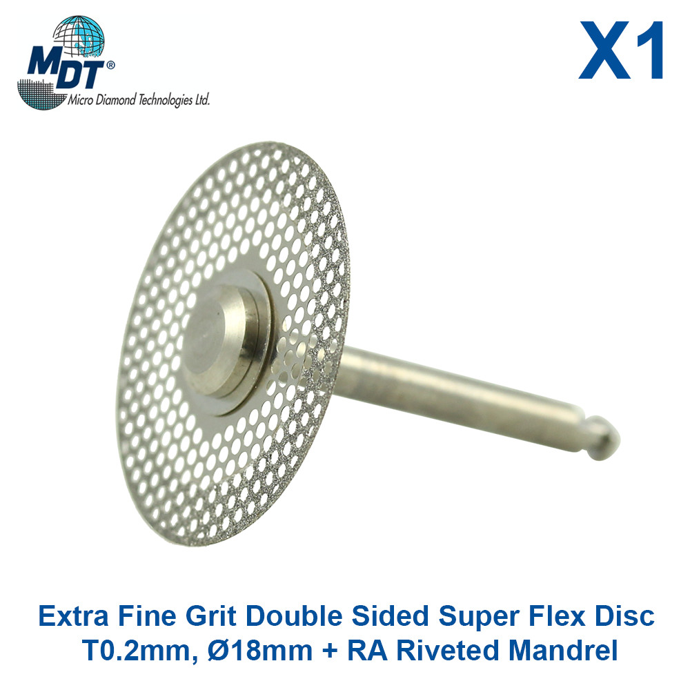 Dental MDT Diamond Coated Doubled Sided Open Mesh Super Flex Disc Ø18mm T0.2mm
