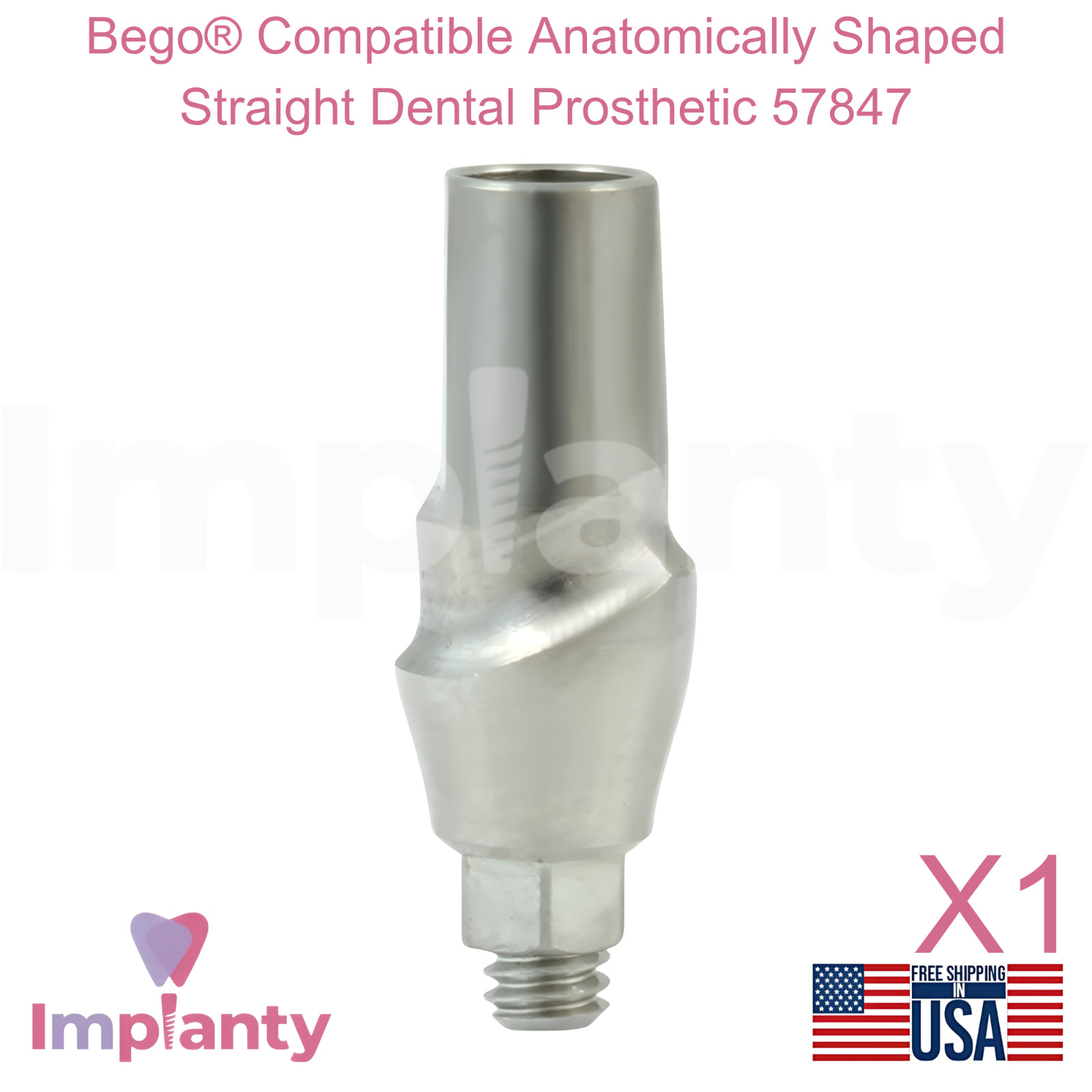 Bego® Compatible Anatomically Shaped Straight Dental Prosthetic 57847