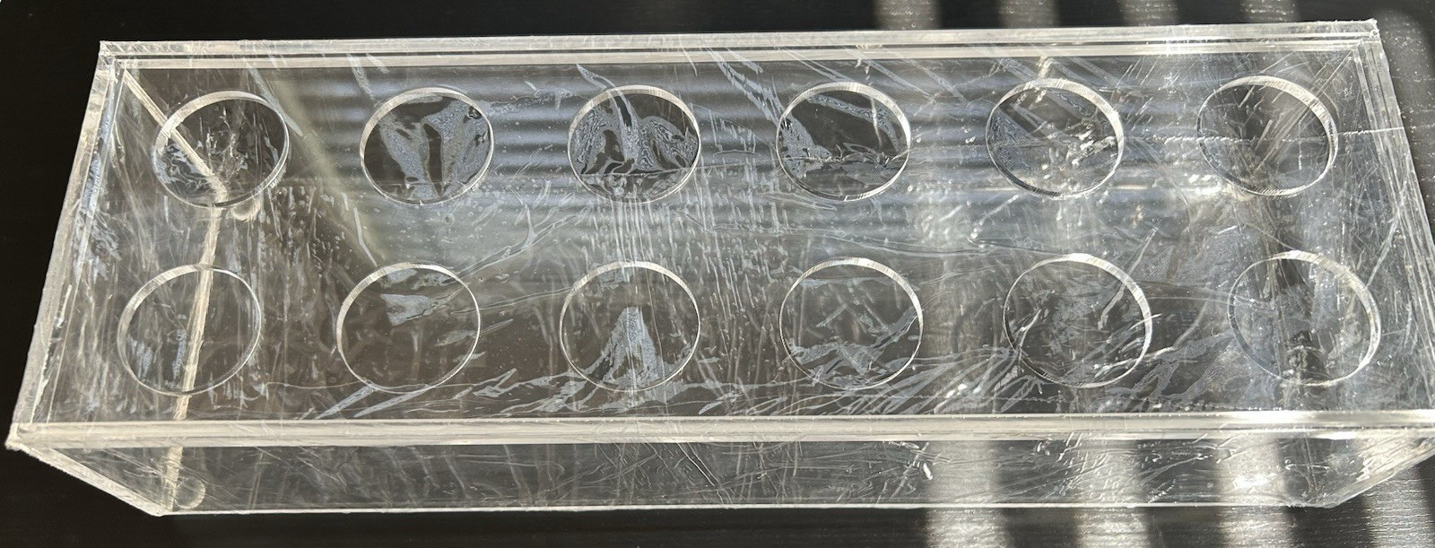 Clear Acrylic Display Test Tube Rack Holder 12 Well 30mm Hole Lab Tube 50 ml New