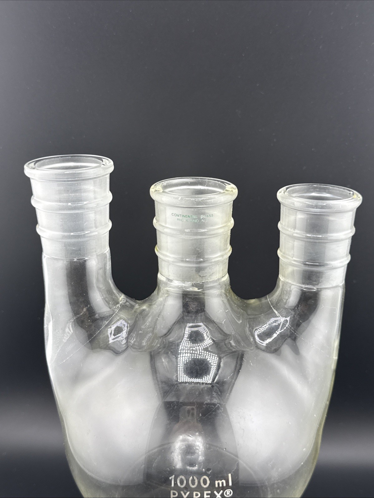 Lot Lab Glass: Cylindrical Dropping Funnel, 3 Neck, 3 Neck W Thermometer Jt & +