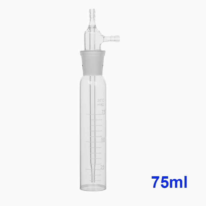 75ml Clear Glass Glinsky Absorber Bottle Collection of Gaseous Absorption Tube