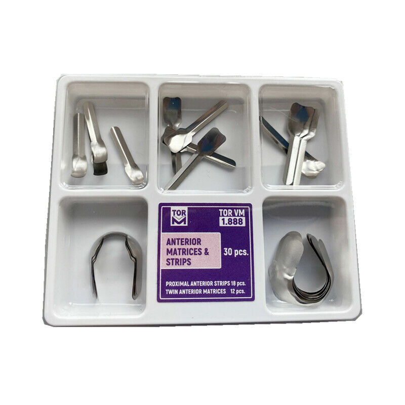 Dental Matrix Bands Proximal Anterior Strips Sectional Contoured Matrices 6 Size