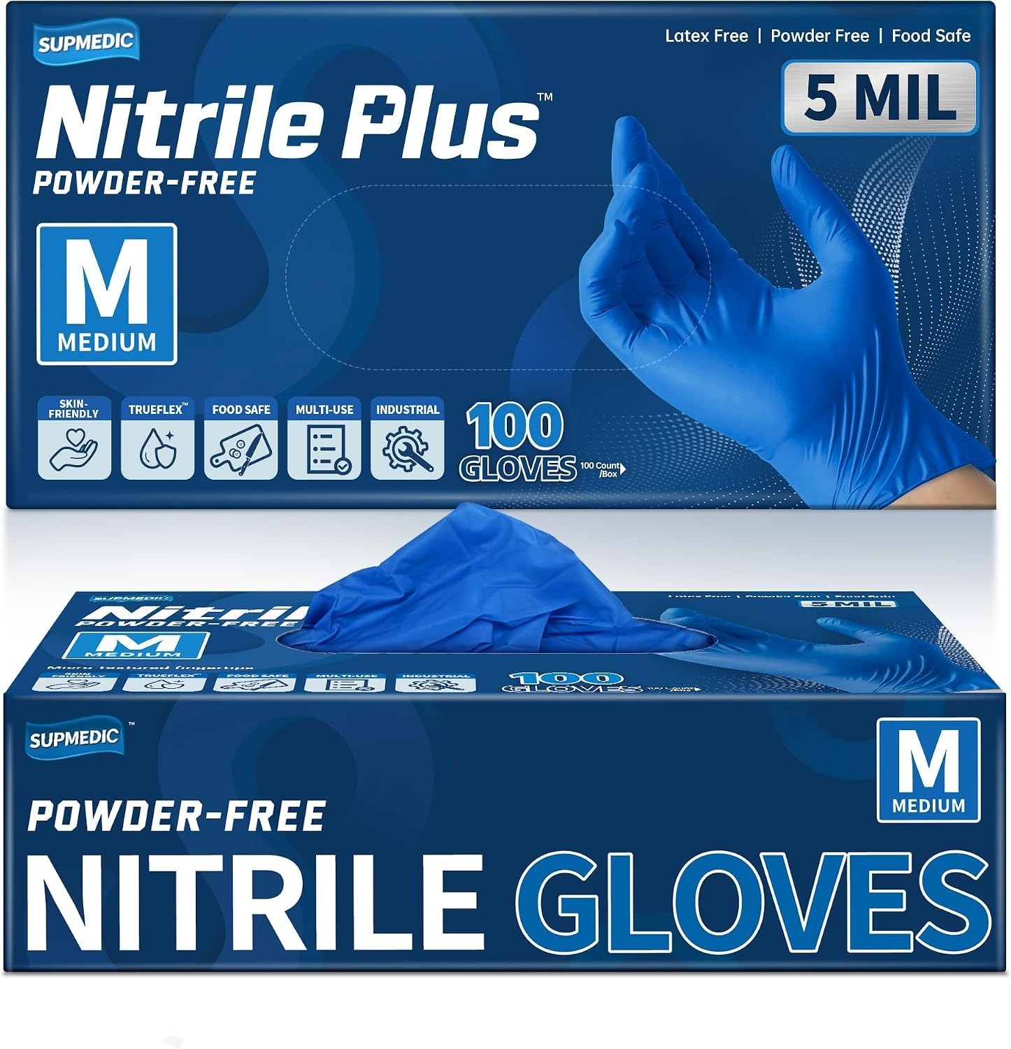 Versatile 5Mil Disposable Nitrile Gloves – Latex-Free, Perfect for Kitchen & Lab