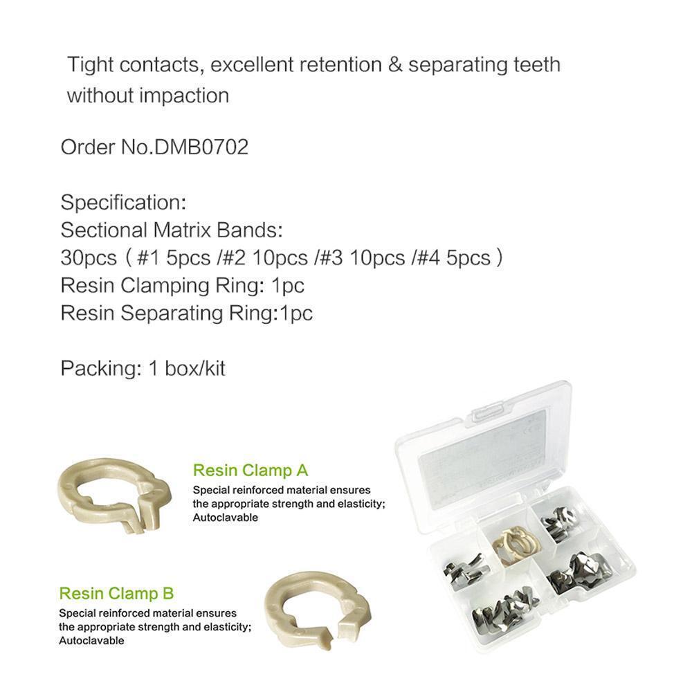 Dental Sectional Contoured System Matrices Matrix Bands Resin Refills Ring Clamp