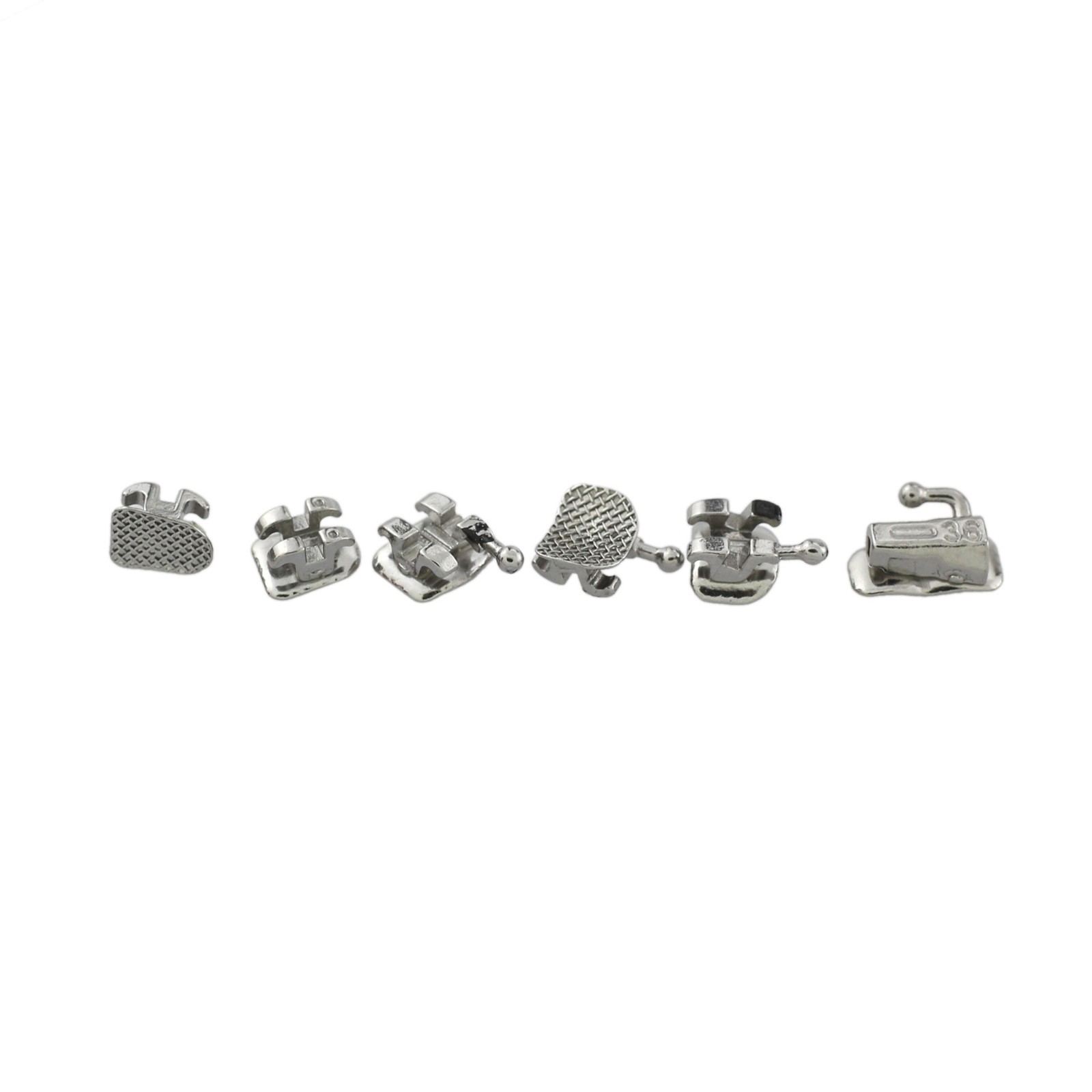 Orthodontic Mini Roth Brackets Dental Metal MIM MBT Braces 022 345HK Hooks 6-6