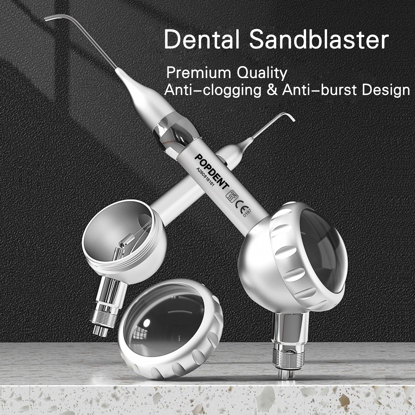 POPDENT 2/4Hole Dental Air Flow Hygiene Prophy Polishing Polisher Handpiece Jet