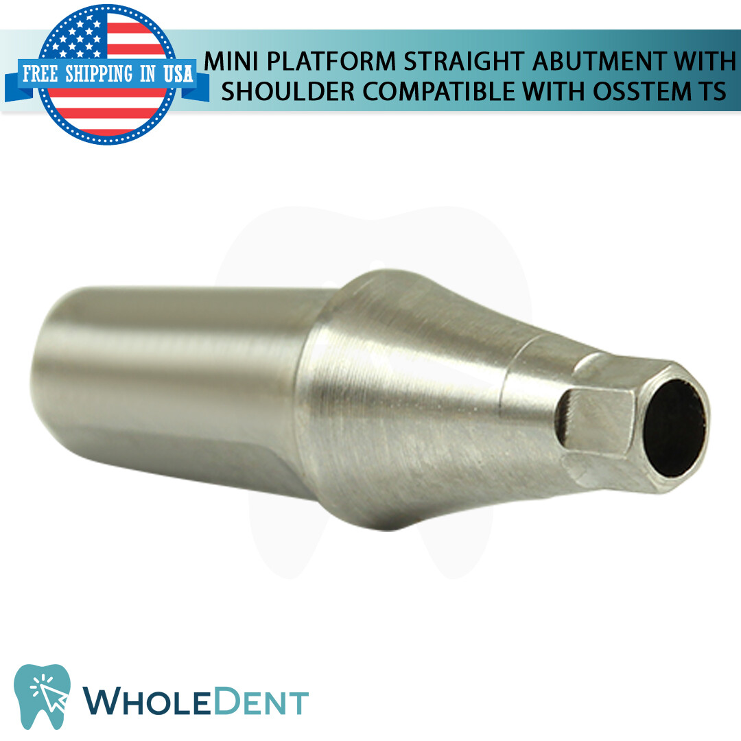 1X Mini Straight Abutment With Shoulder Titanium Dental Osstem® TS Compatible