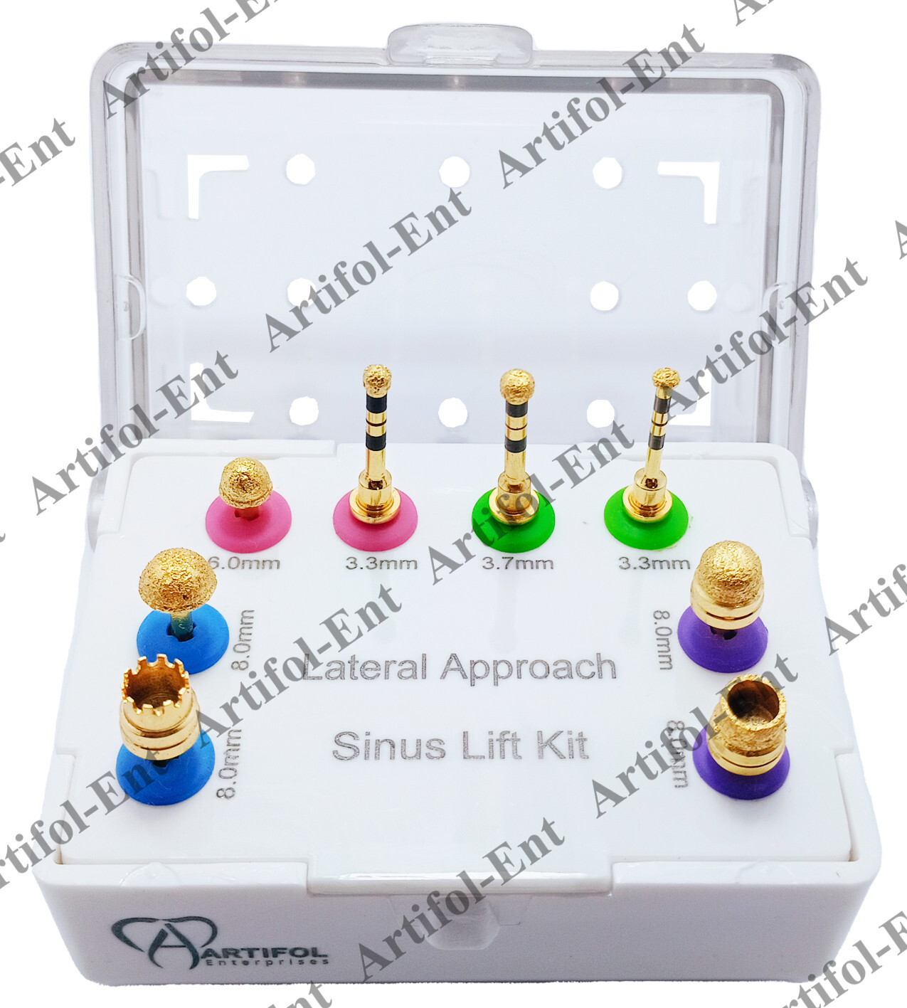Dental Impant Lateral Approach Sinus Lift Kit Reamers Diamond Coated Drills Set