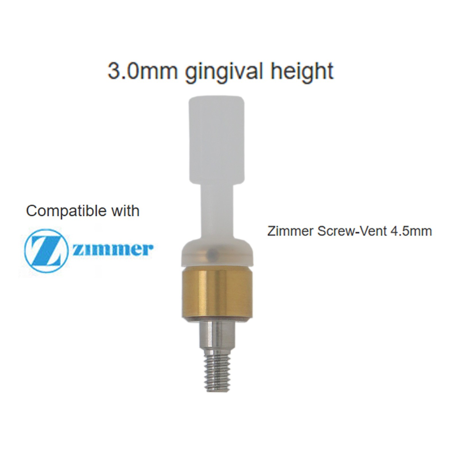 Dental Locator Abutment Male Cap Inserts for ZIMMER TSV 3.5 Adin Mis Hex Implant