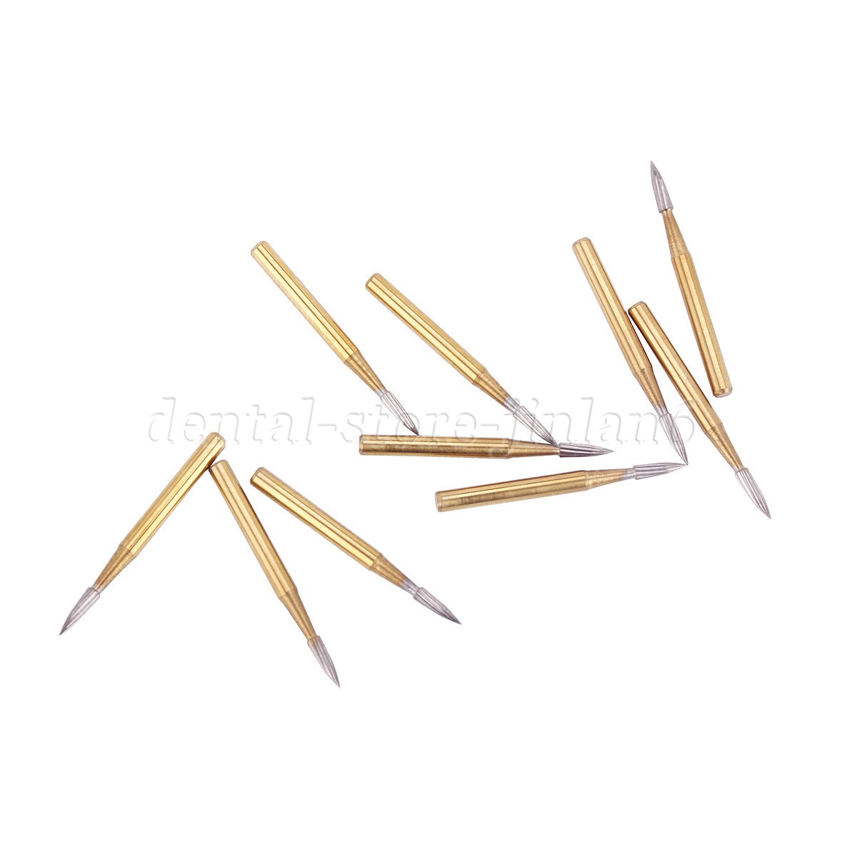 10 pcs Dental Tungsten Steel Carbide Burs FG 7902 for High Speed Handpiece