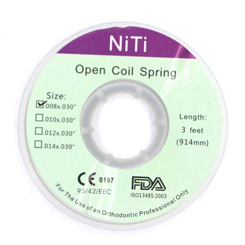 Dental Orthodontic Niti Open Coil Springs Dia.010/012 inch 010/012*030″ 914mm