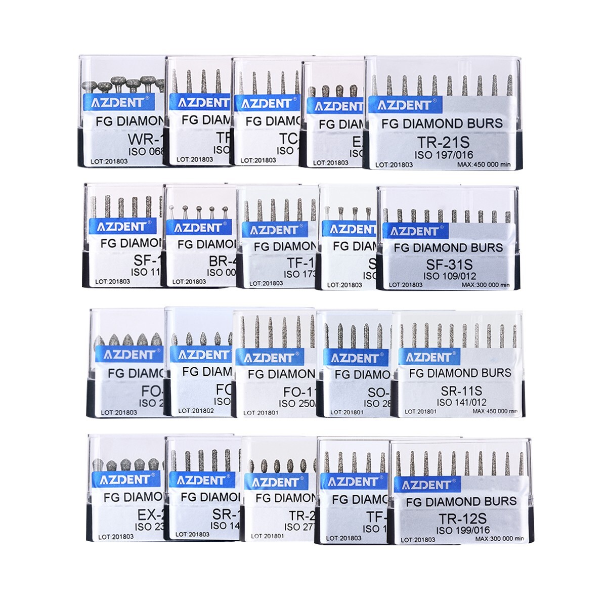 USA Dental Diamond Burs/Tungsten Carbide Burs Endo Burs for High Speed Handpiece