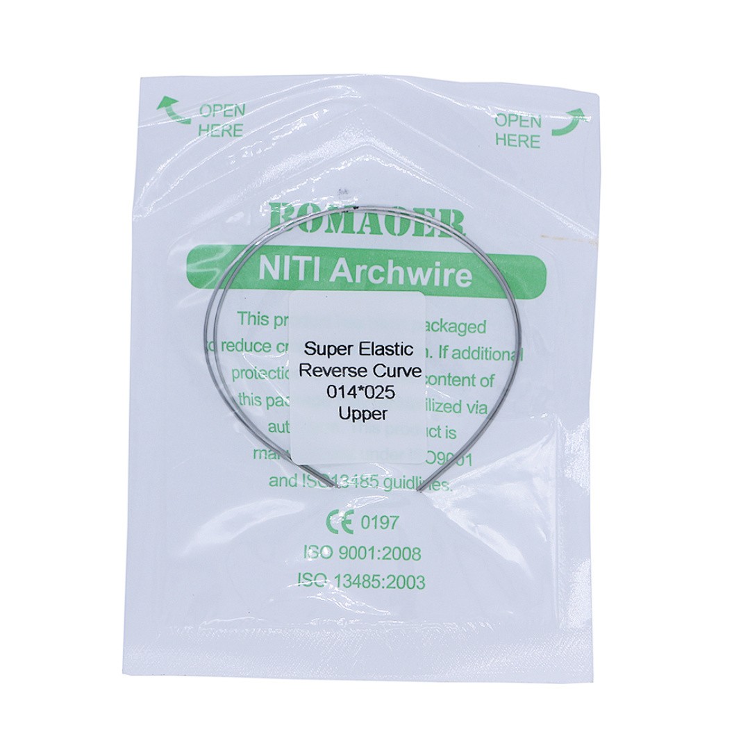 5×Dental Orthodontic Niti Rectangular Arch Wires Reverse Curve 14×25 Upper