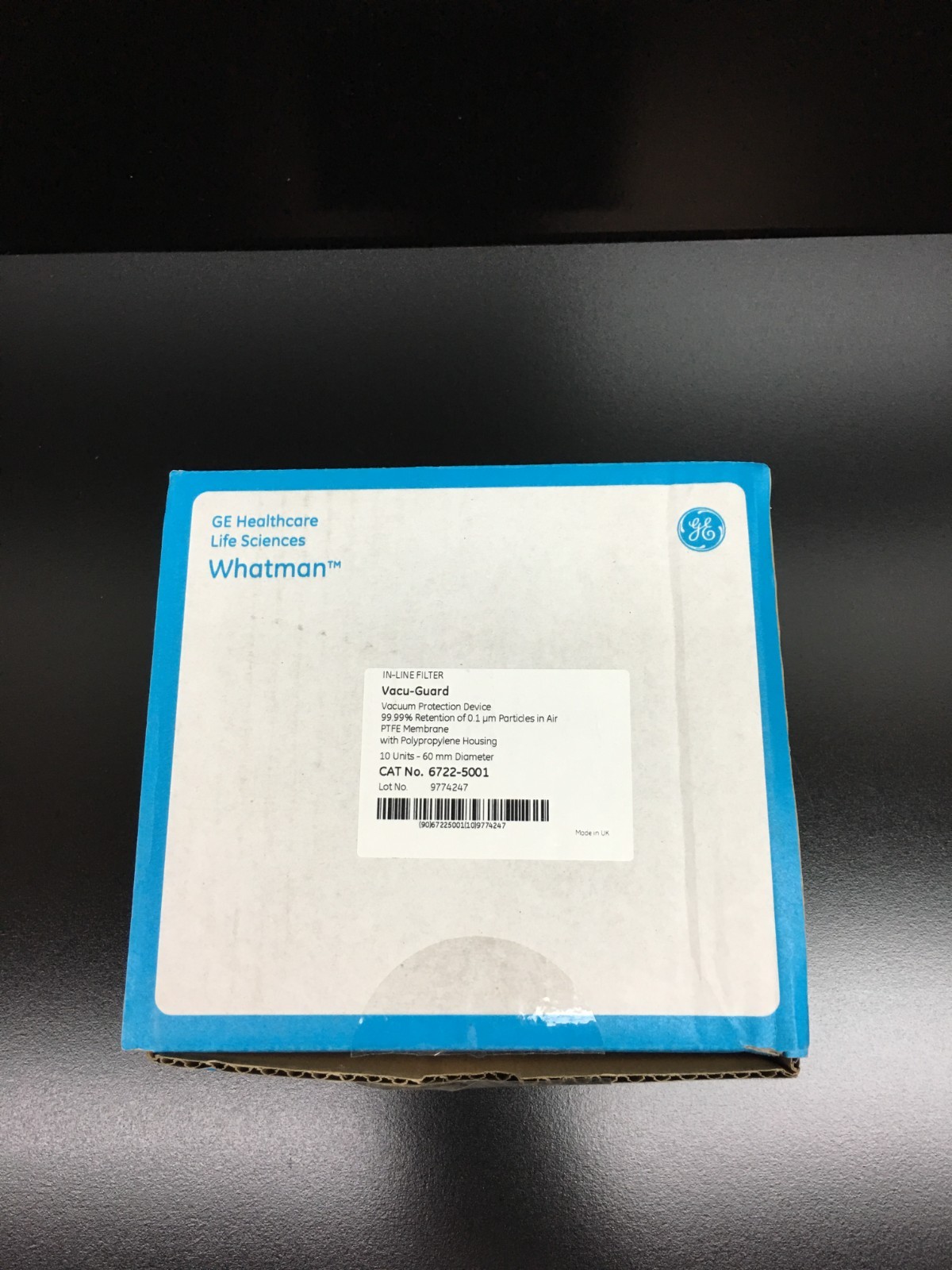 GE Cytiva Ref 6722-5001 Whatman Vacu-Guard Disk Filters 10 Units 60mm Diameter