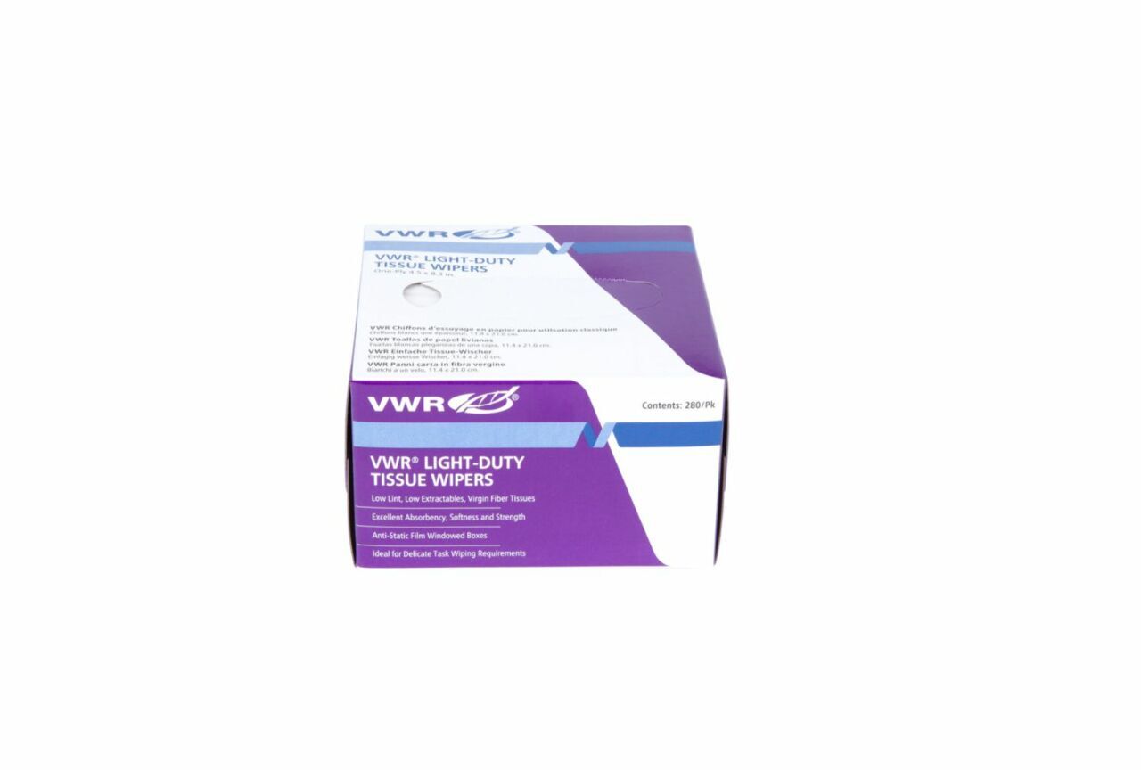 VWR 82003-820 Light Duty Tissue Wipers – Lot of 4 Boxes x 280 Sheets Each –