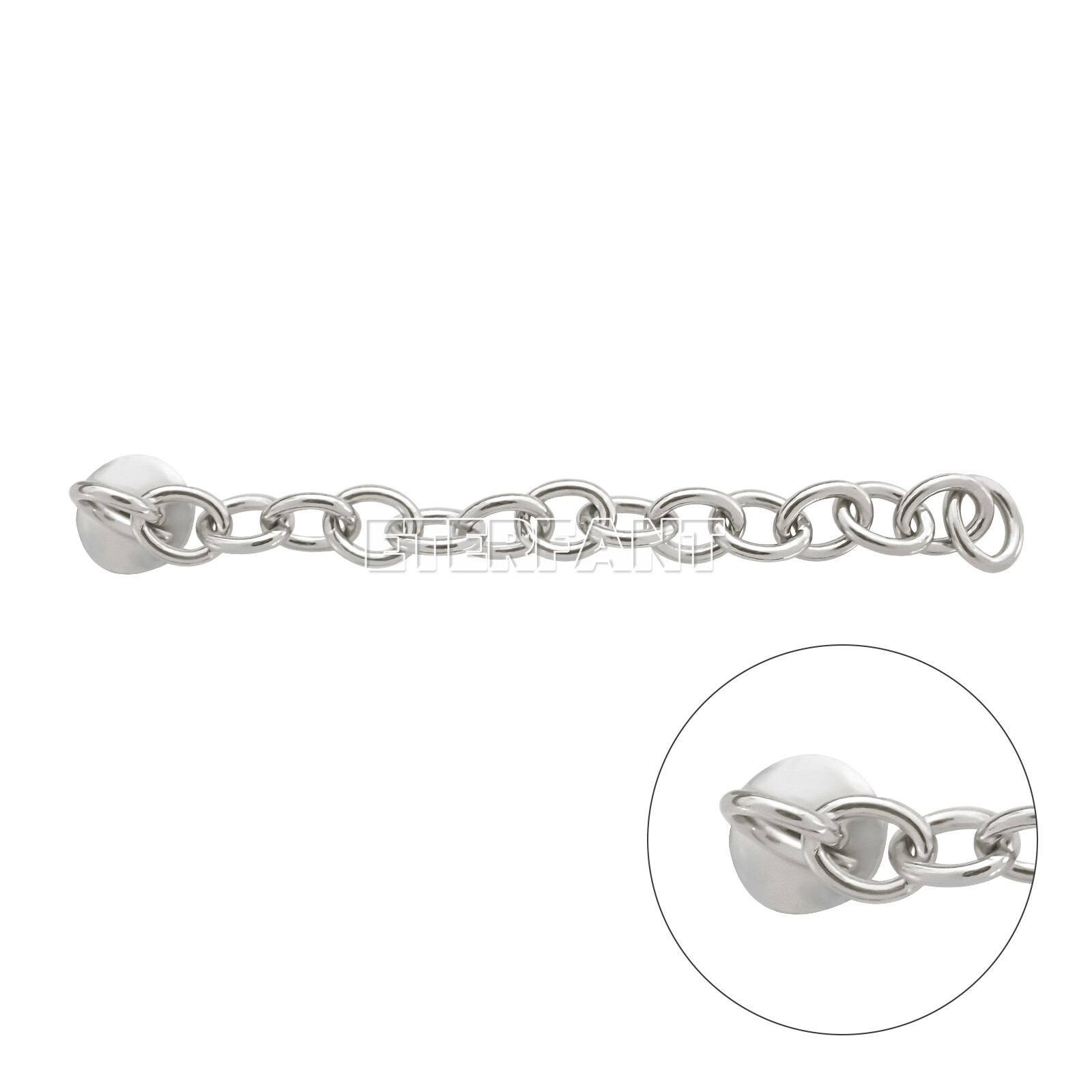 ETERFANT Dental Orthodontic Lingual Button Chains Round Base Plated Silver/Gold