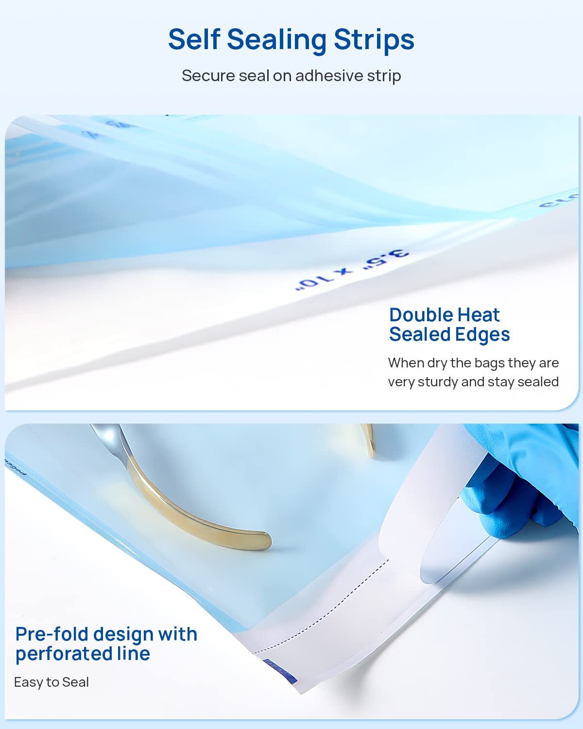 Sterilization Pouches Autoclavable Self Seal Sterilizer Bag Dental Tattoo Nail