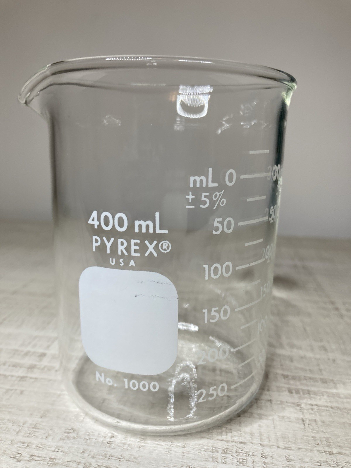 PYREX CORNING 400 ml #1000-T LABORATORY BEAKER