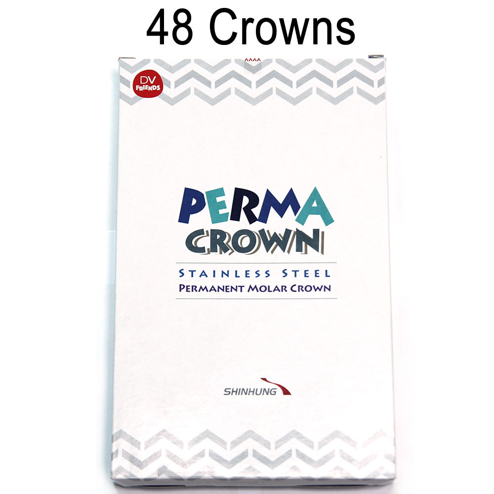 DENTAL PERMANENT MOLAR CROWN KIT (48pcs) compatible (24sizes)