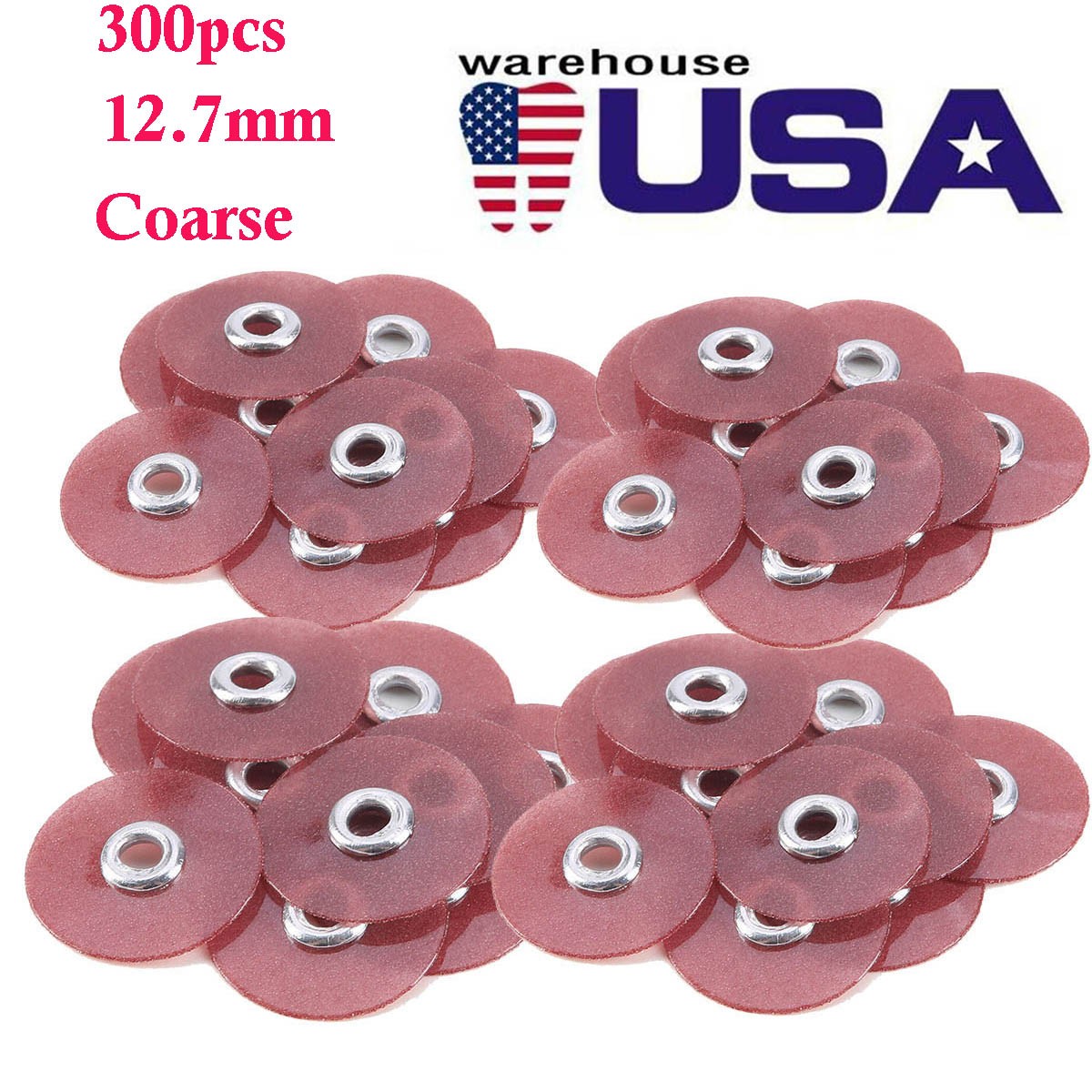300pcs Dental Sof-Lex Coarse Composite Finishing Polishing Discs 12.7mm 1/2″