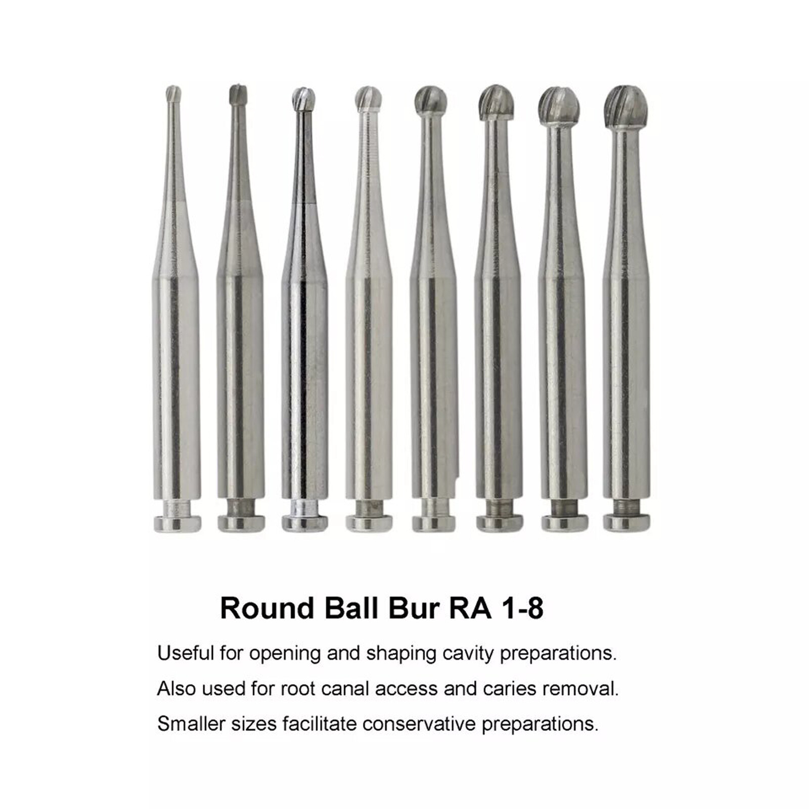 Dental Round Carbide Bur For Slow Speed Latch RA1-8 Taper Fissure RA 701 702 699