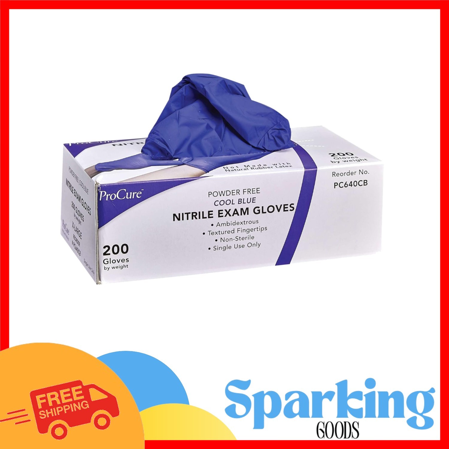 200 Count Nitrile Gloves – Large, Ambidextrous, Waterproof & Food Safe
