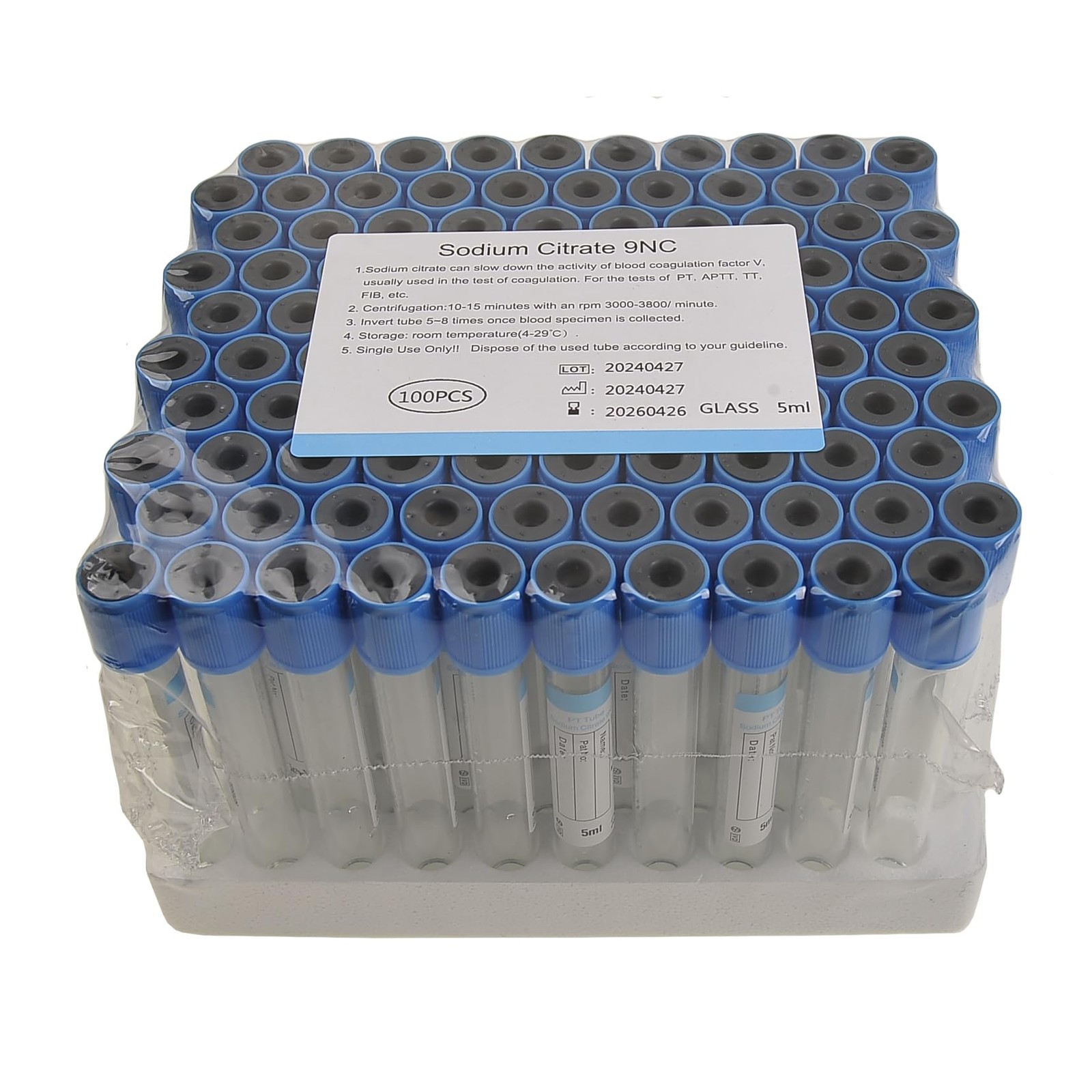 Pet Animals Lab Vacuum Collection Tubes Buffered Sodium Coagulation Collectin…