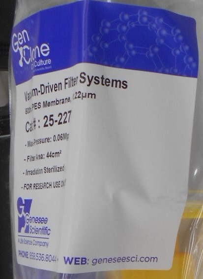 Genesee Scientific 25-227 500ml GenClone Vacuum-Driven Filter System, Box of 5