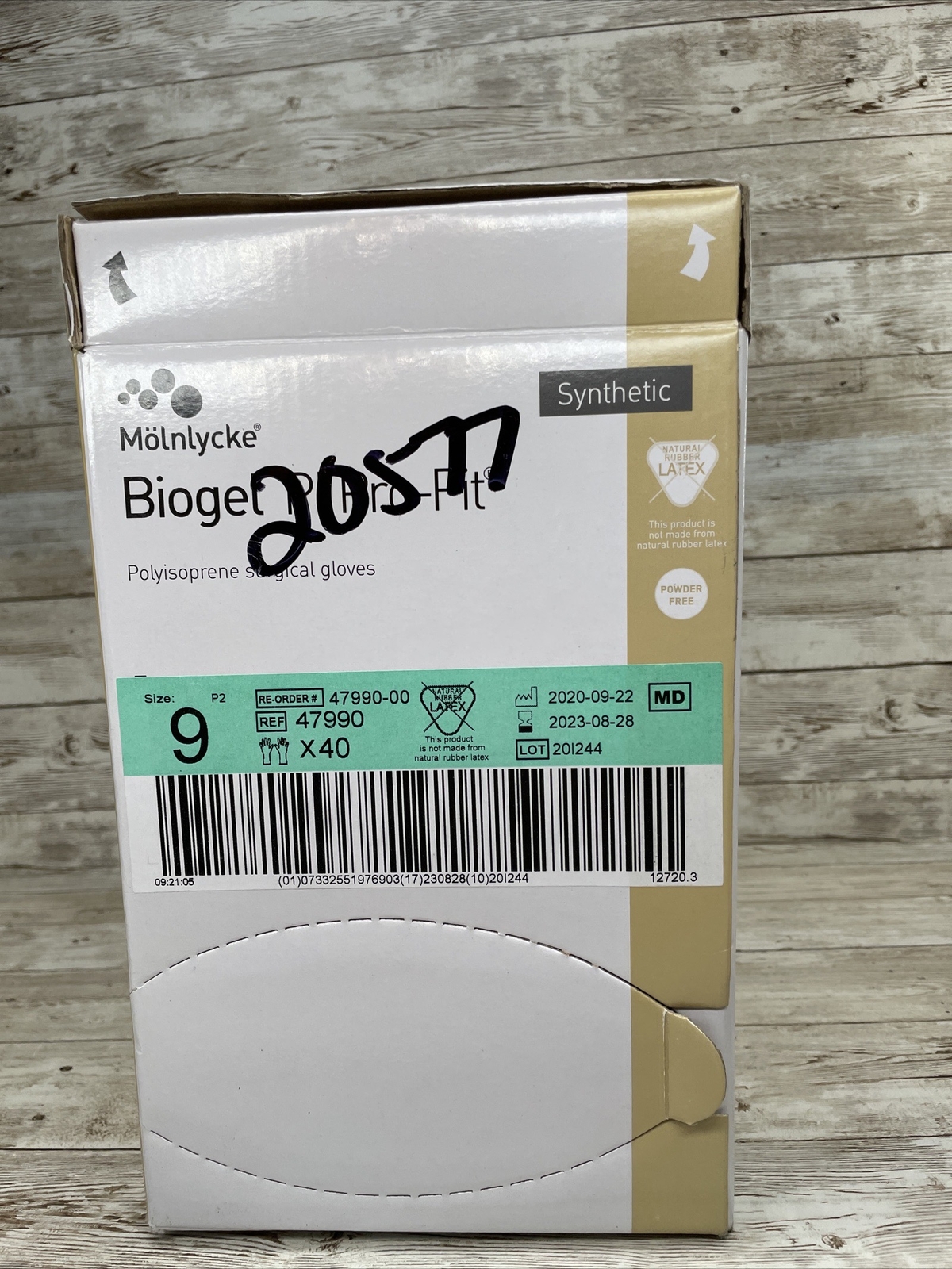 1 Box Biogel PI Pro-Fit Synthetic Surgical Gloves, 40 pair, Size: 9 Exp 08/23