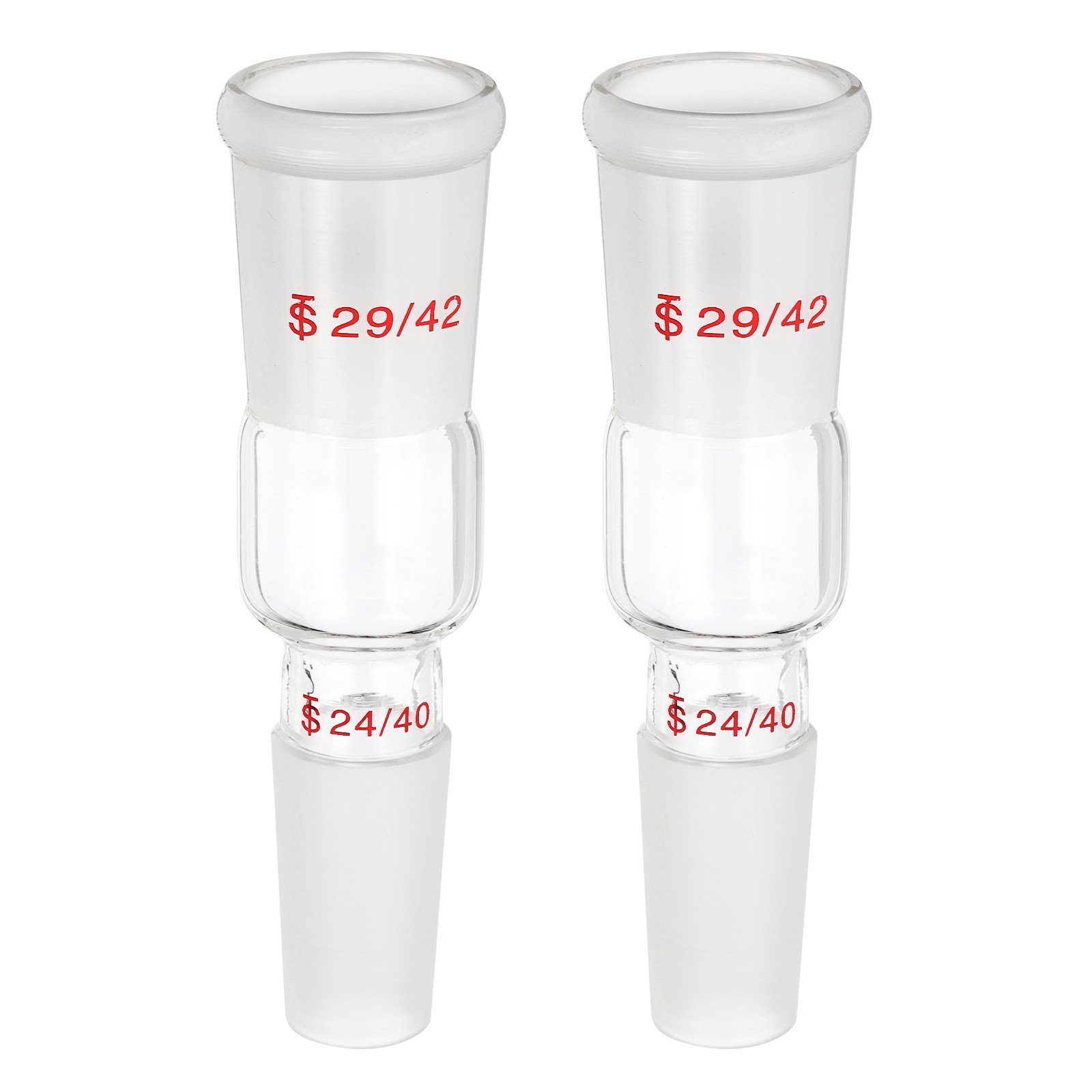Glass Reducing Connecting Adapter, 2 Pcs from 29/42 to 24/40, Style 4
