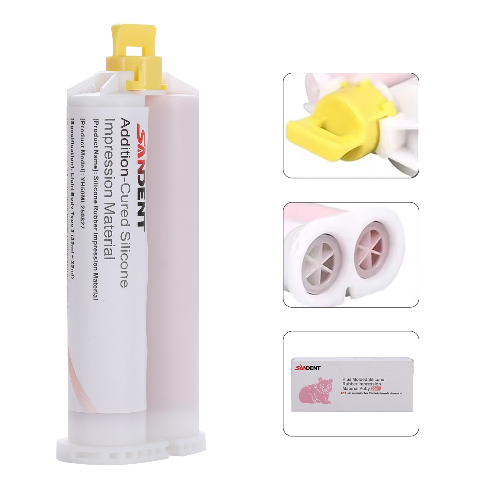 SANDENT VPS Dental Putty Impression Material Set Putty 800g + 50ml Wash
