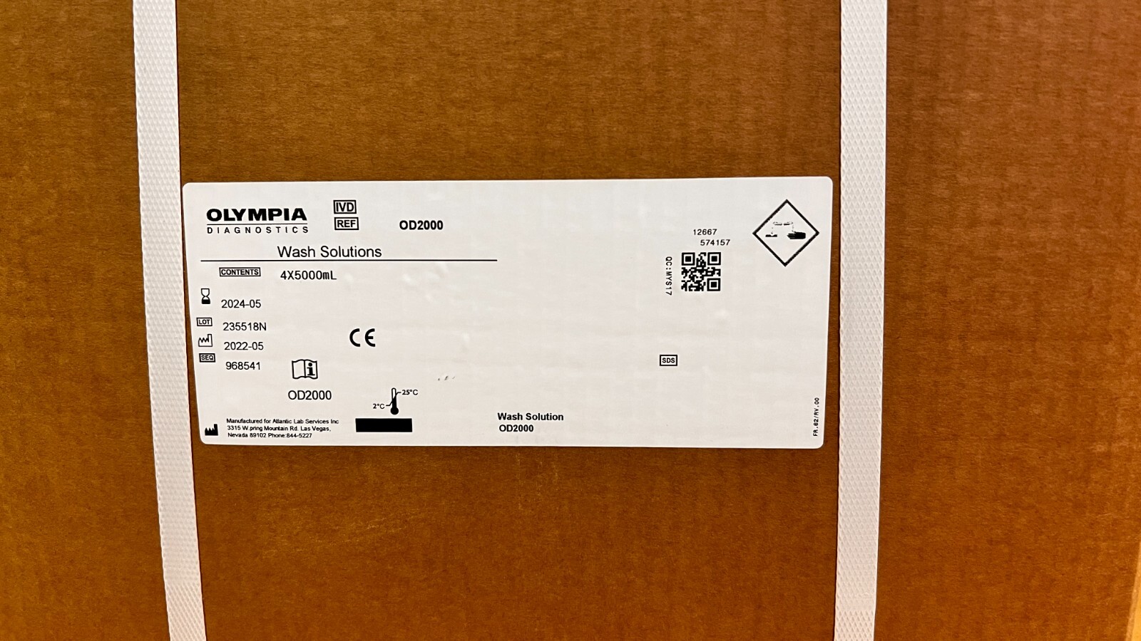 OD2000 Wash Solution – 4 x 5L (20L) for Beckman Coulter AUs (ODR2000)