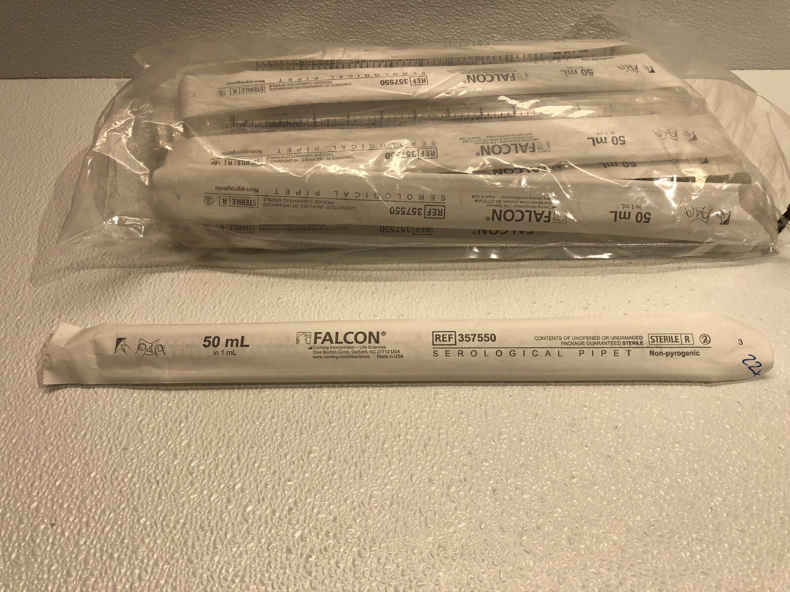 Corning Falcon 50mL Serological Pipet 50 in 1mL With Plug 357550