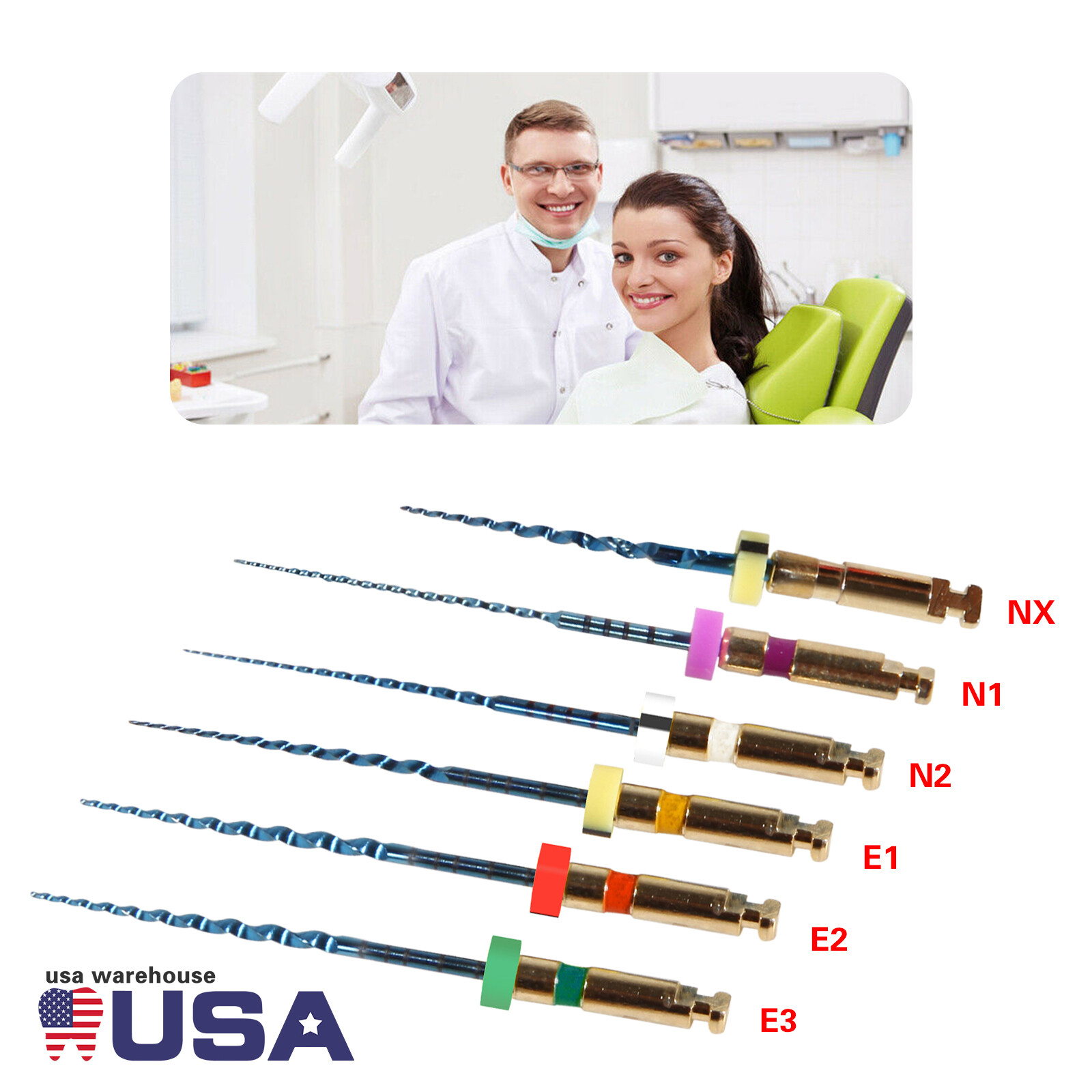 Dental Endo Endodontic File Engine Rotary Root Canal NiTi Files 25MM Flexible