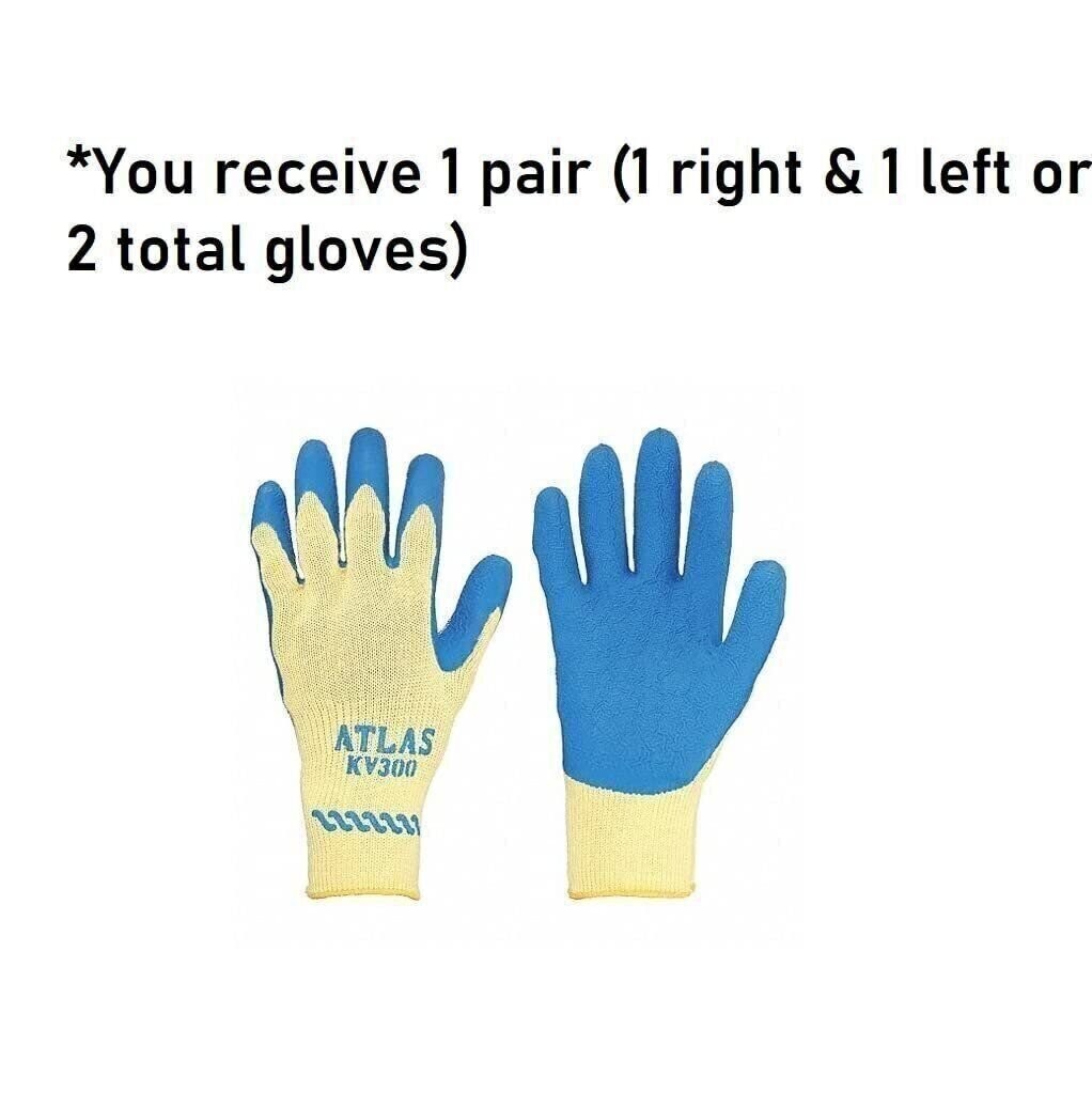 Showa Atlas KV300L-09.RT Cut Resistant Gloves, Natural Rubber Coating, Large,…