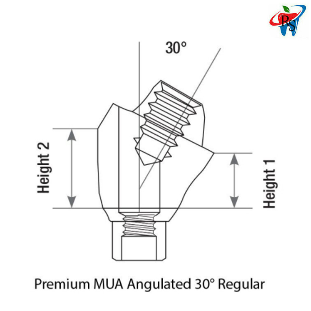 1pcs Prosthetic Angulated 30° Multi-Unit 1.6 Int Hex 2.42 Connection Dental Lab