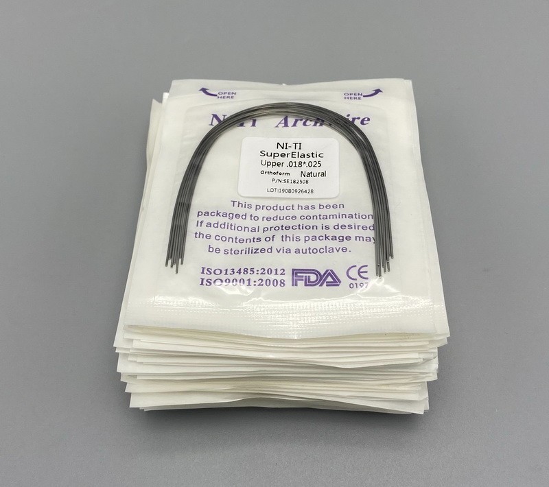 Dental Orthodontic Arch Wire Super Elastic Niti Round Rectangular Natural Form