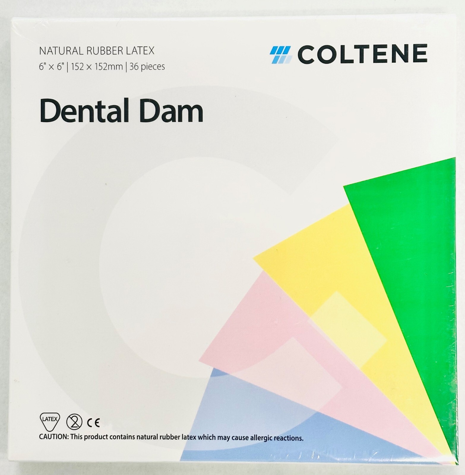 *36-Pieces* Coltene Dental Dam Natural Rubber Latex 6″ x 6″ Heavy Green H02148