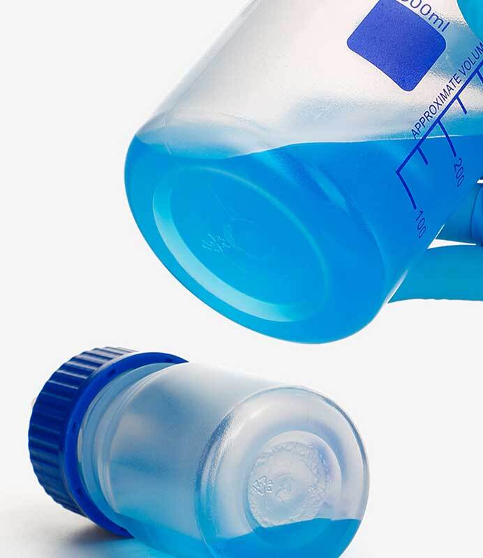 100ml-2000ml Plastic Reagent Bottles for Lab Use w/ GL45 Cap, New