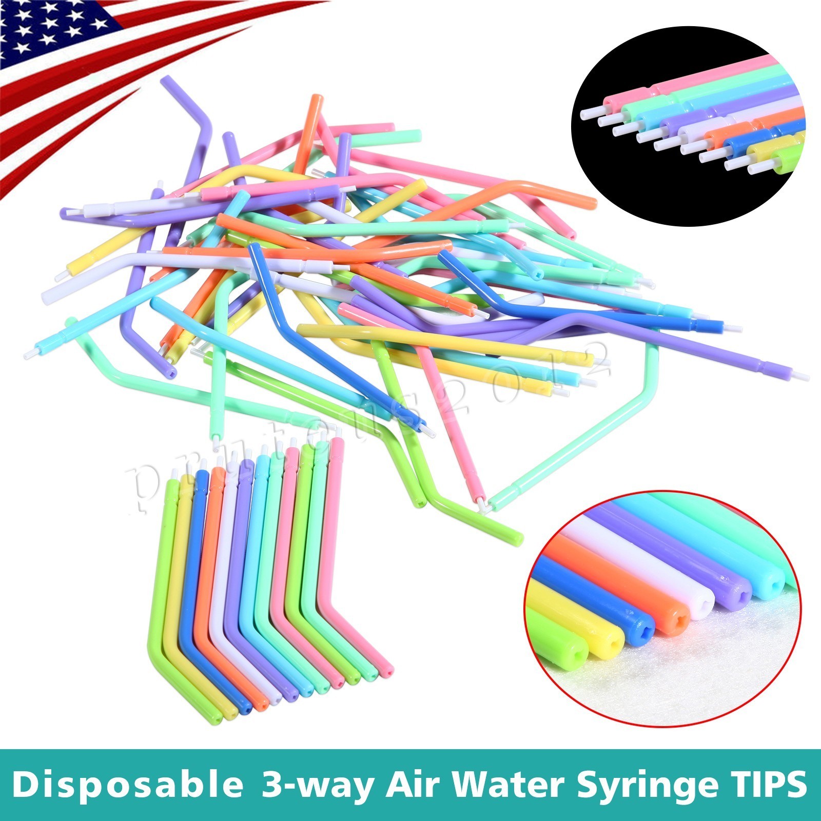 1000 Dental Disposable 3 way Air Water Syringe Tips- Spray Tips Triple Nozzles