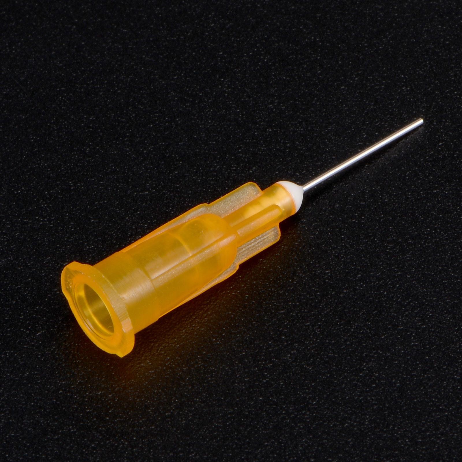 Blunt Tip Dispensing Needle for Liquid Glue Gun, 25G 1/2″, 10 Pcs (Orange)